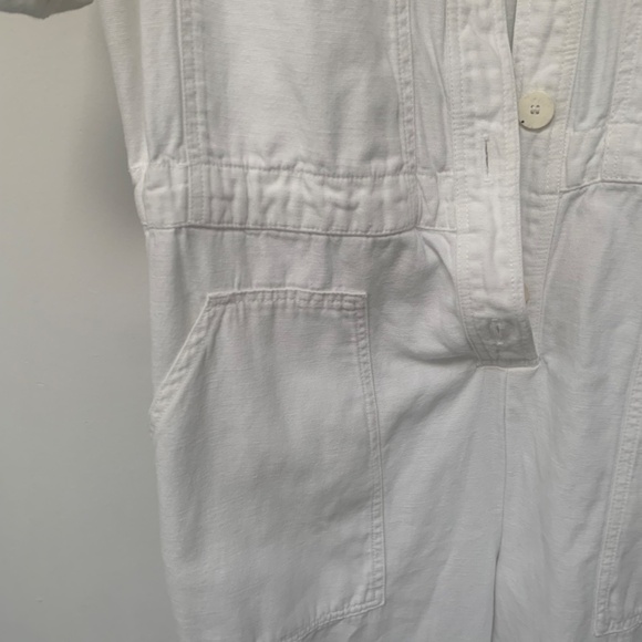Zara Rustic Jumpsuit / Boilersuit / Romper - White - Size Medium - Picture 6 of 10